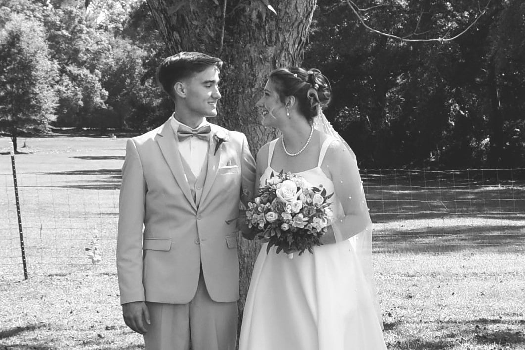 Sean Barnett II and Mandelyn on their wedding day